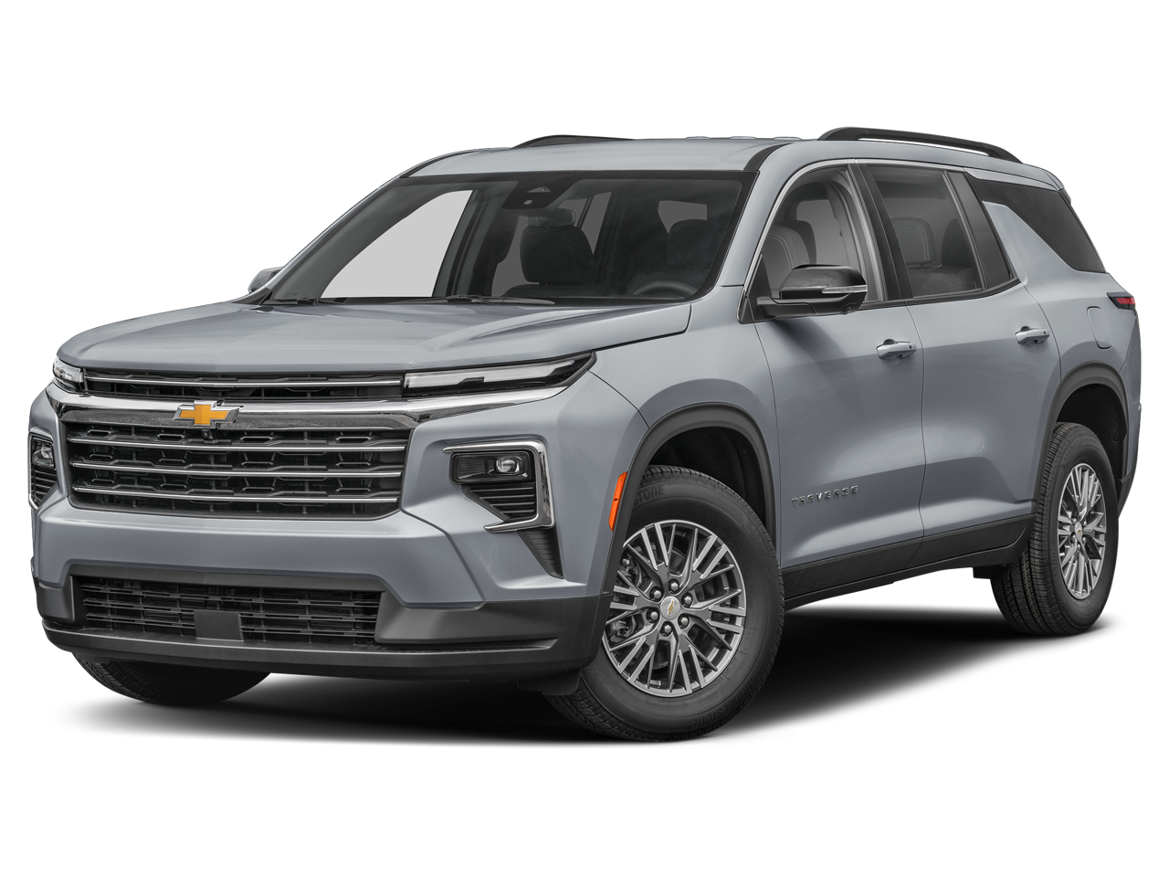 2024 Chevrolet Traverse LT in Summit White — front three-quarter view