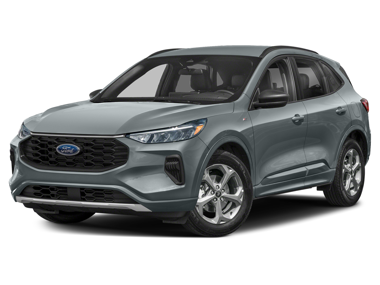2024 Ford Escape ST-Line in Black Metallic — front three-quarter view