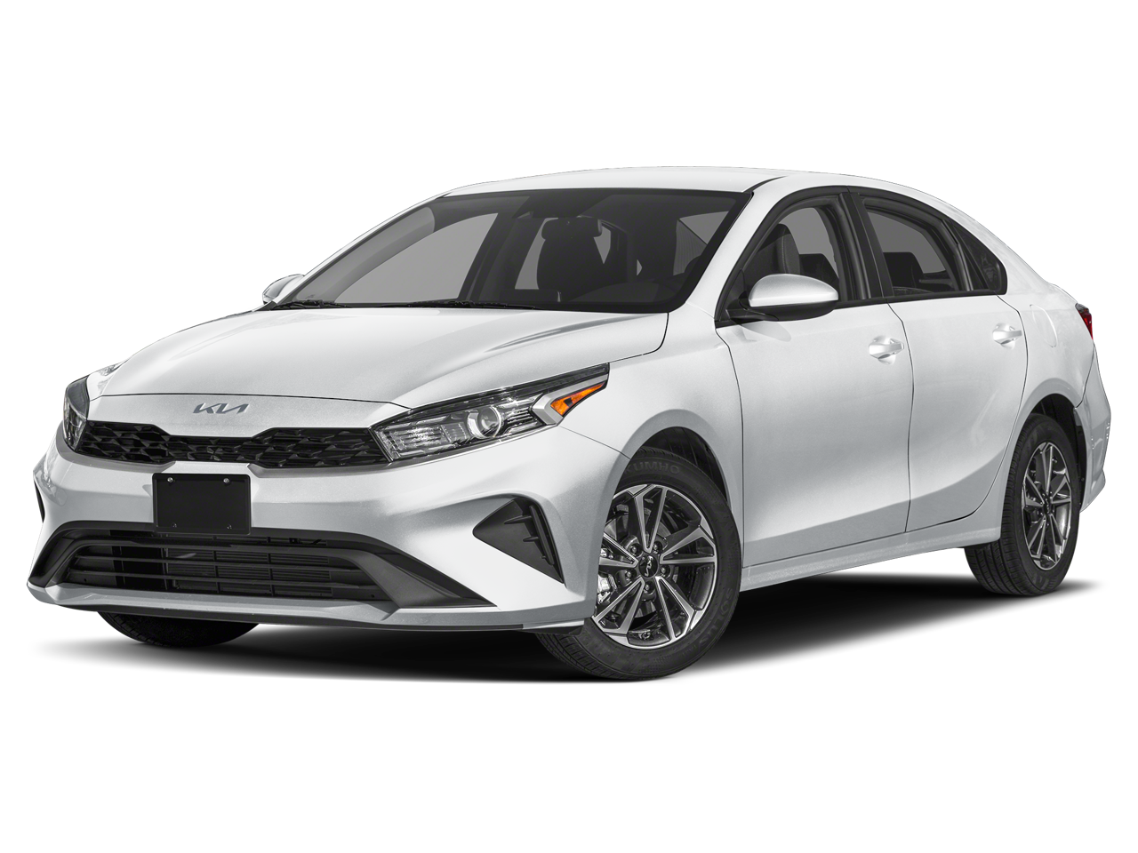 2024 Kia Forte LXS in Snow White Pearl — front three-quarter view