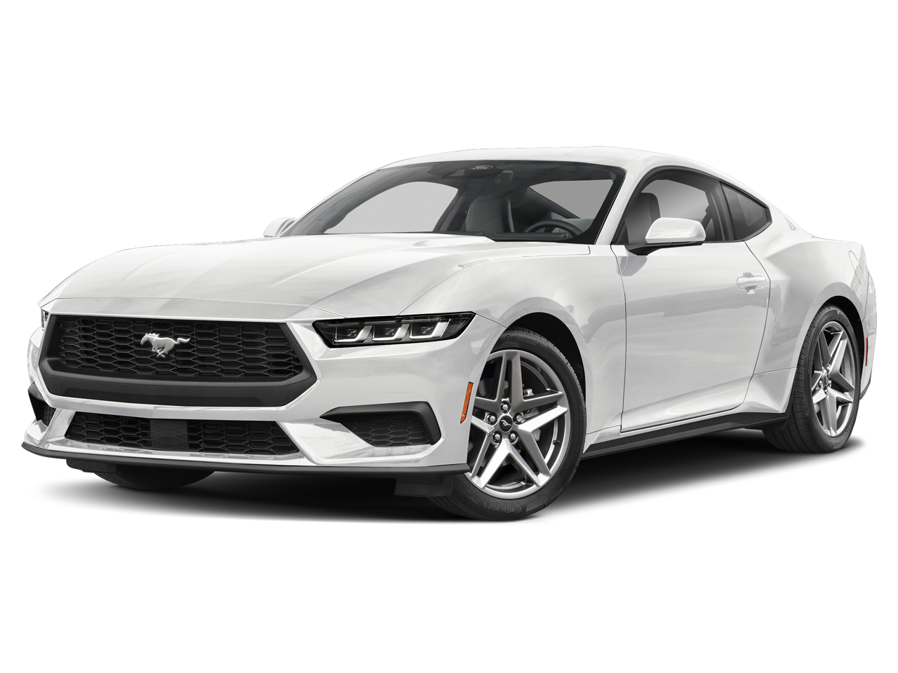 2025 Ford Mustang EcoBoost in Vapor Blue — front three-quarter view