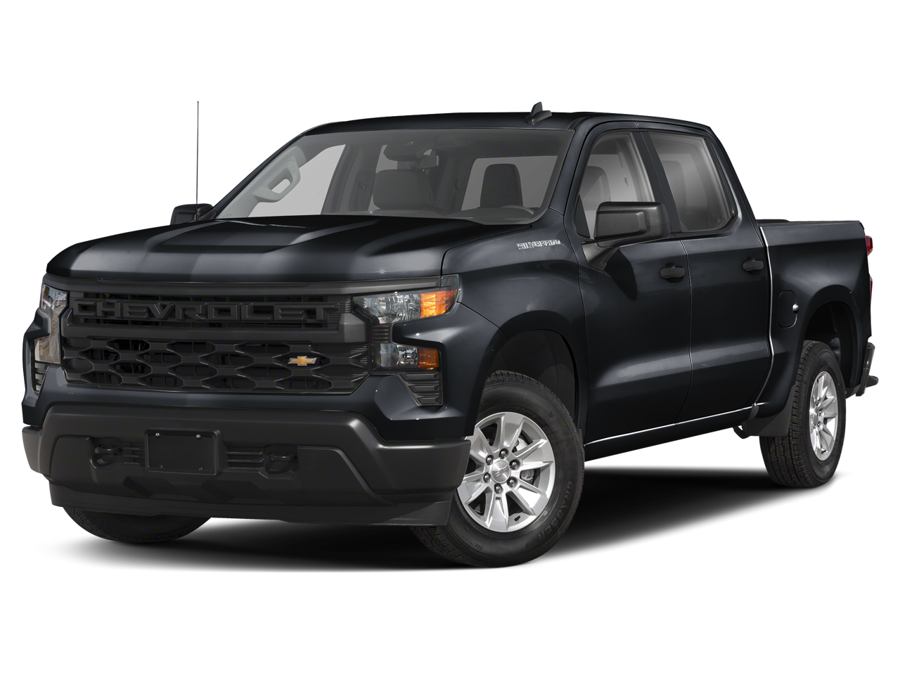 2026 Chevrolet Silverado 1500 Custom in Sterling Gray Metallic — front three-quarter view
