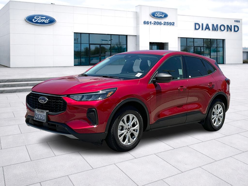 2025 Ford Escape Active in Red Metallic — front three-quarter view