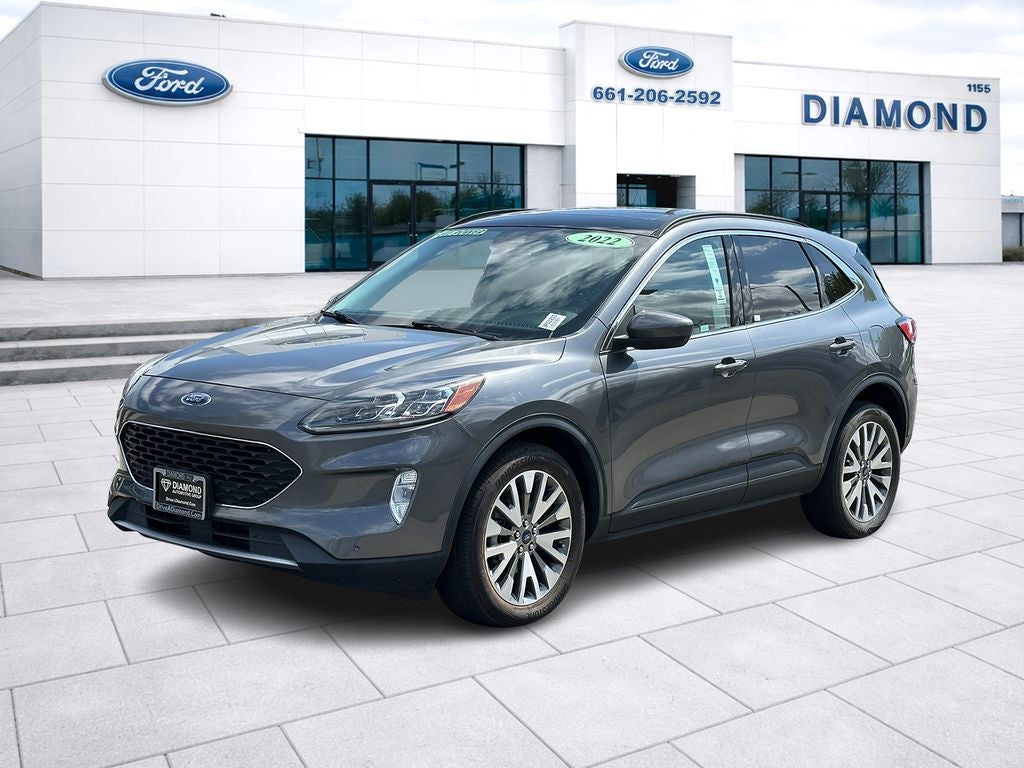 2022 Ford Escape Titanium in Carbonized Gray Metallic — front three-quarter view