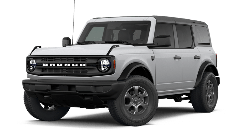 2026 Ford Bronco Big Bend in Avalanche — front three-quarter view