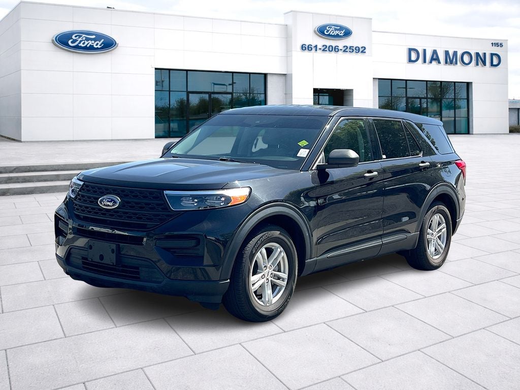 2024 Ford Explorer Base in Black Metallic — front three-quarter view