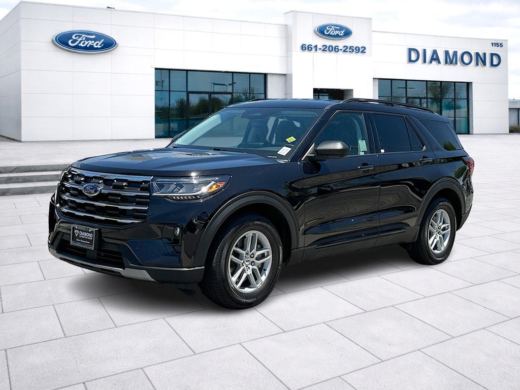 2026 Ford Explorer Active in Black Metallic — front three-quarter view