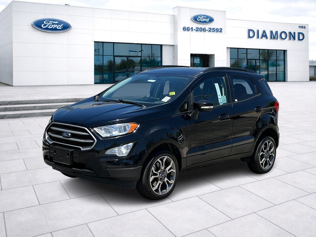 2018 Ford EcoSport SE in Shadow Black — front three-quarter view