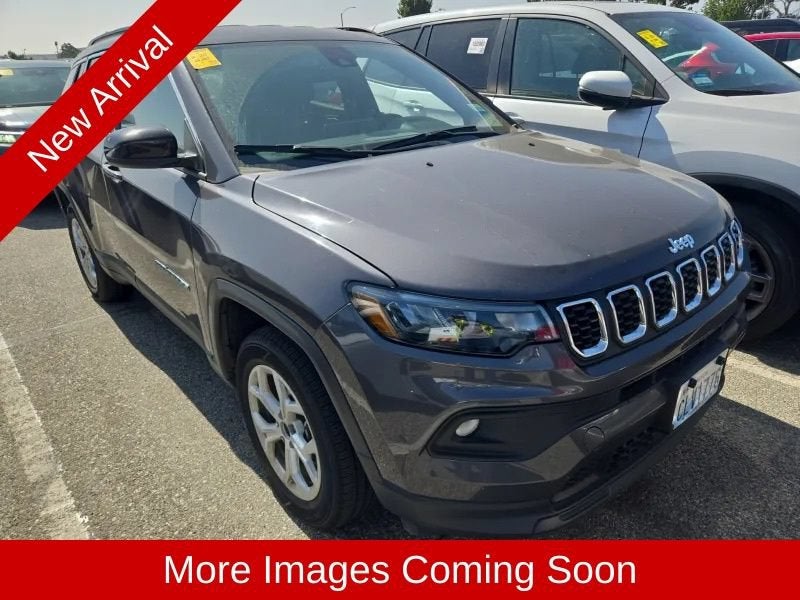 2024 Jeep Compass Latitude in Gray — front three-quarter view