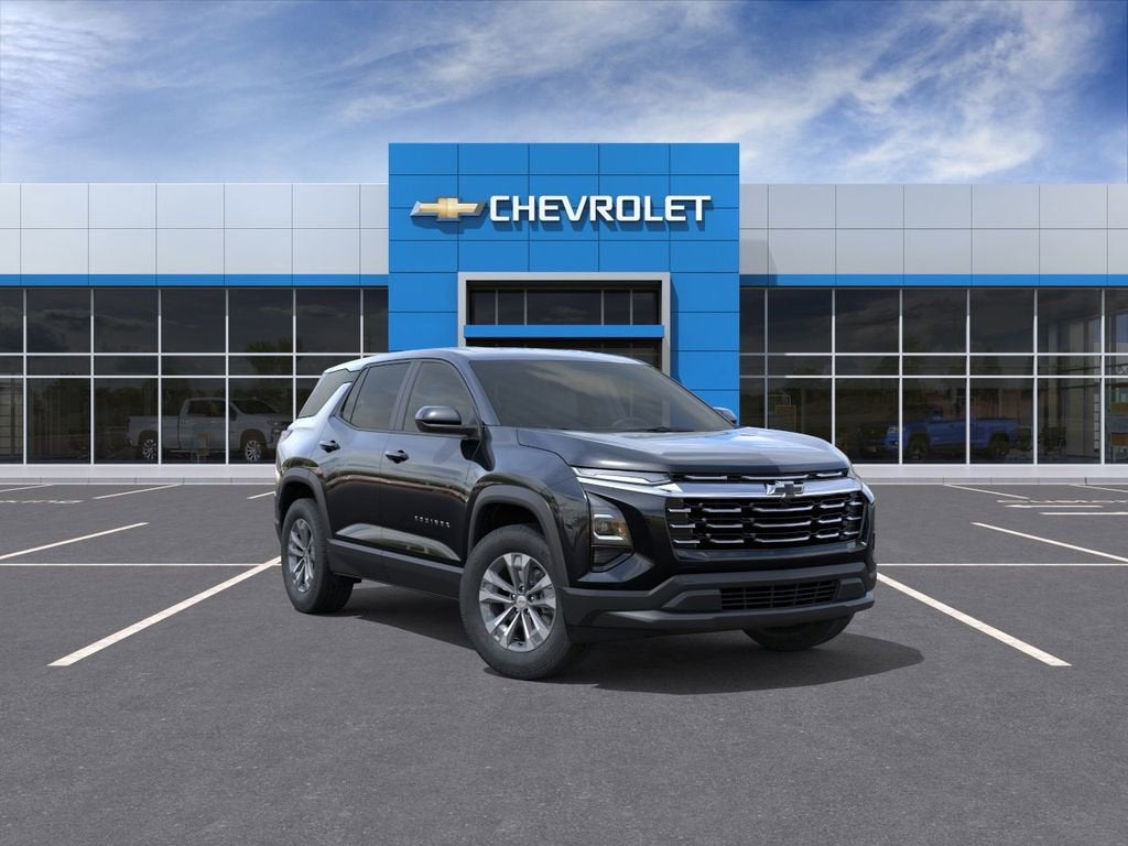2026 Chevrolet Equinox LT in Mosaic Black Metallic — front three-quarter view
