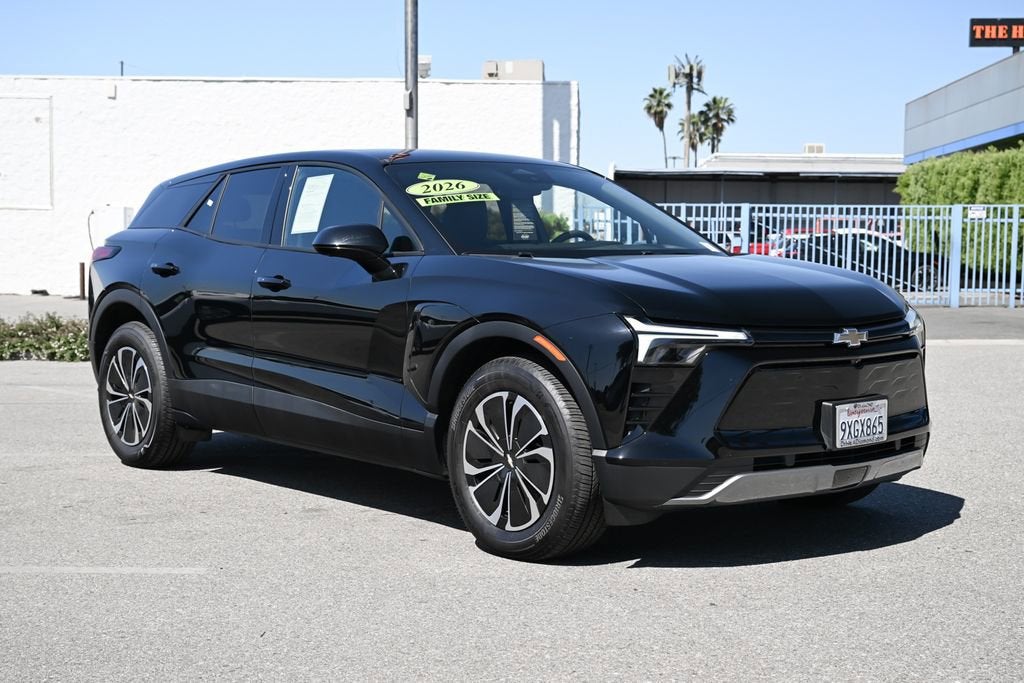 2026 Chevrolet Blazer EV LT in Black — front three-quarter view