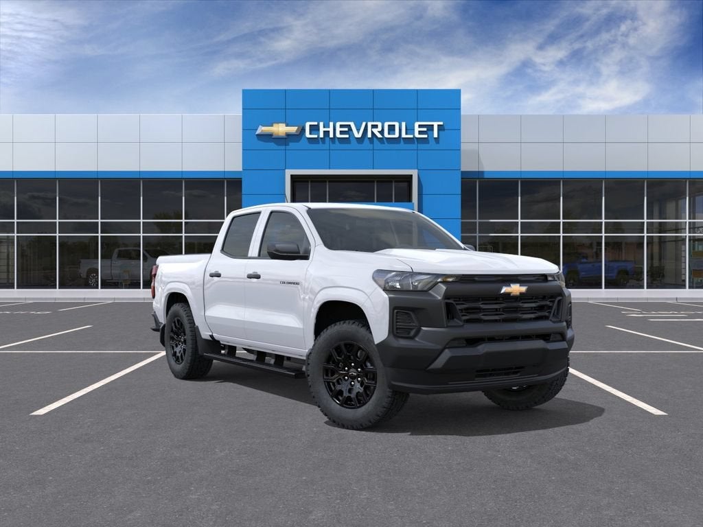 2026 Chevrolet Colorado WT in Summit White — front three-quarter view