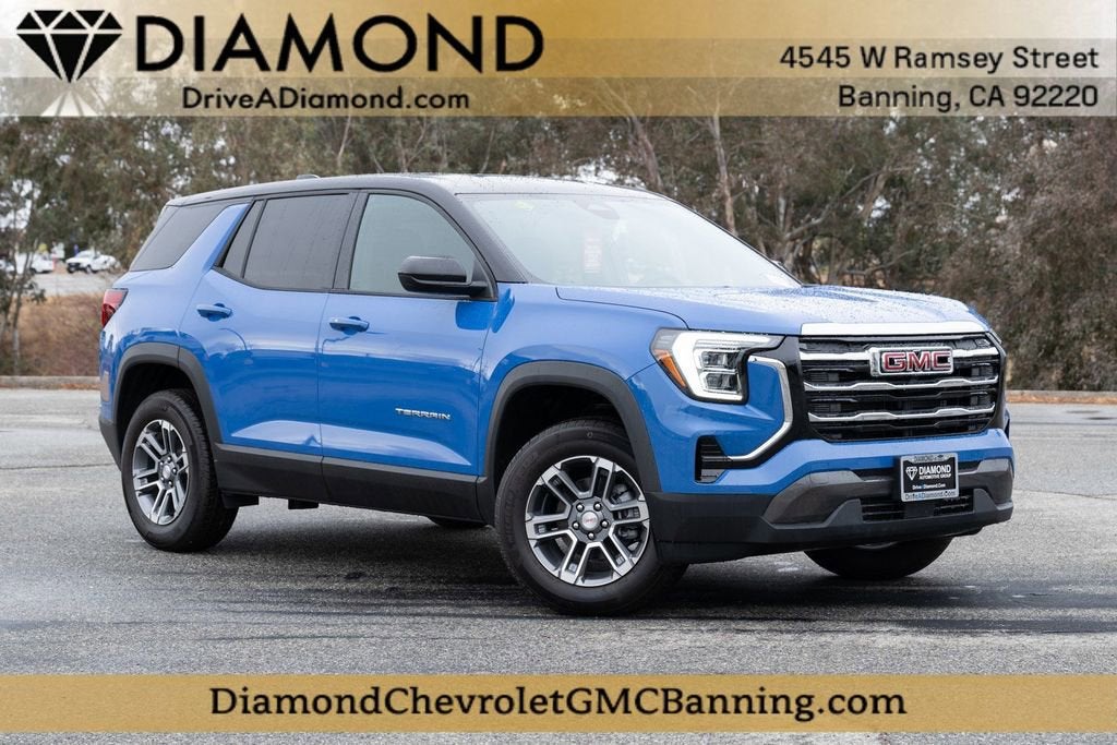 2025 GMC Terrain Elevation in Rapids Metallic — front three-quarter view