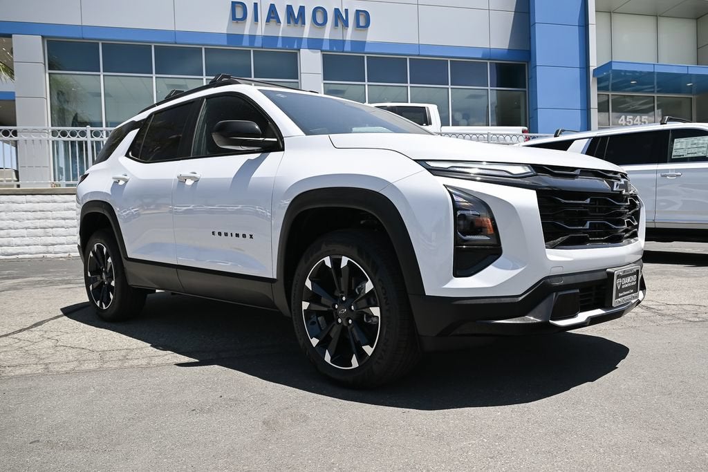 2026 Chevrolet Equinox RS in Polar White Tricoat — front three-quarter view