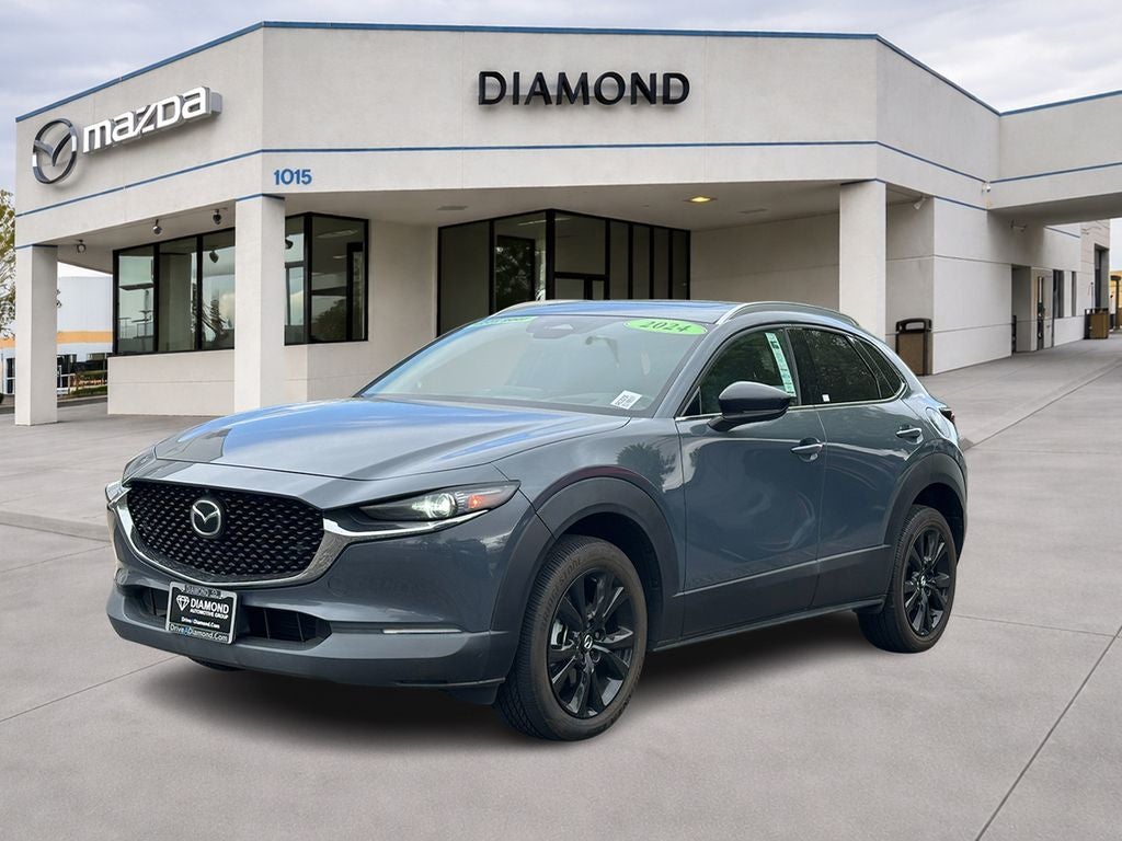 2024 Mazda Mazda CX-30 2.5 Turbo Premium Plus AWD in Polymetal Gray Metallic — front three-quarter view