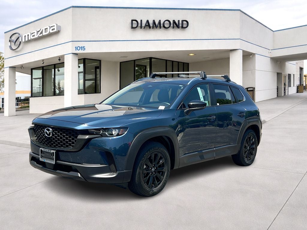 2025 Mazda Mazda CX-50 2.5 S Premium Package in Ingot Blue Metallic — front three-quarter view