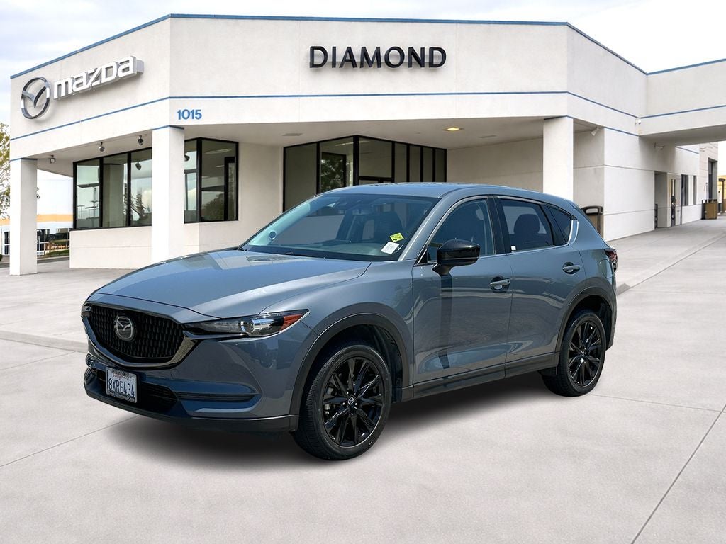 2021 Mazda Mazda CX-5 Carbon Edition Turbo in Polymetal Gray — front three-quarter view